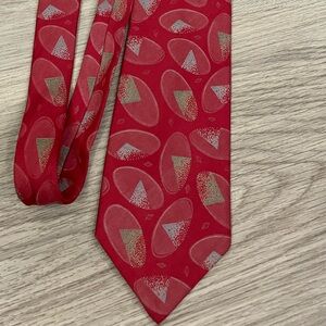 Oscar De La Renta Red Mens Tie
